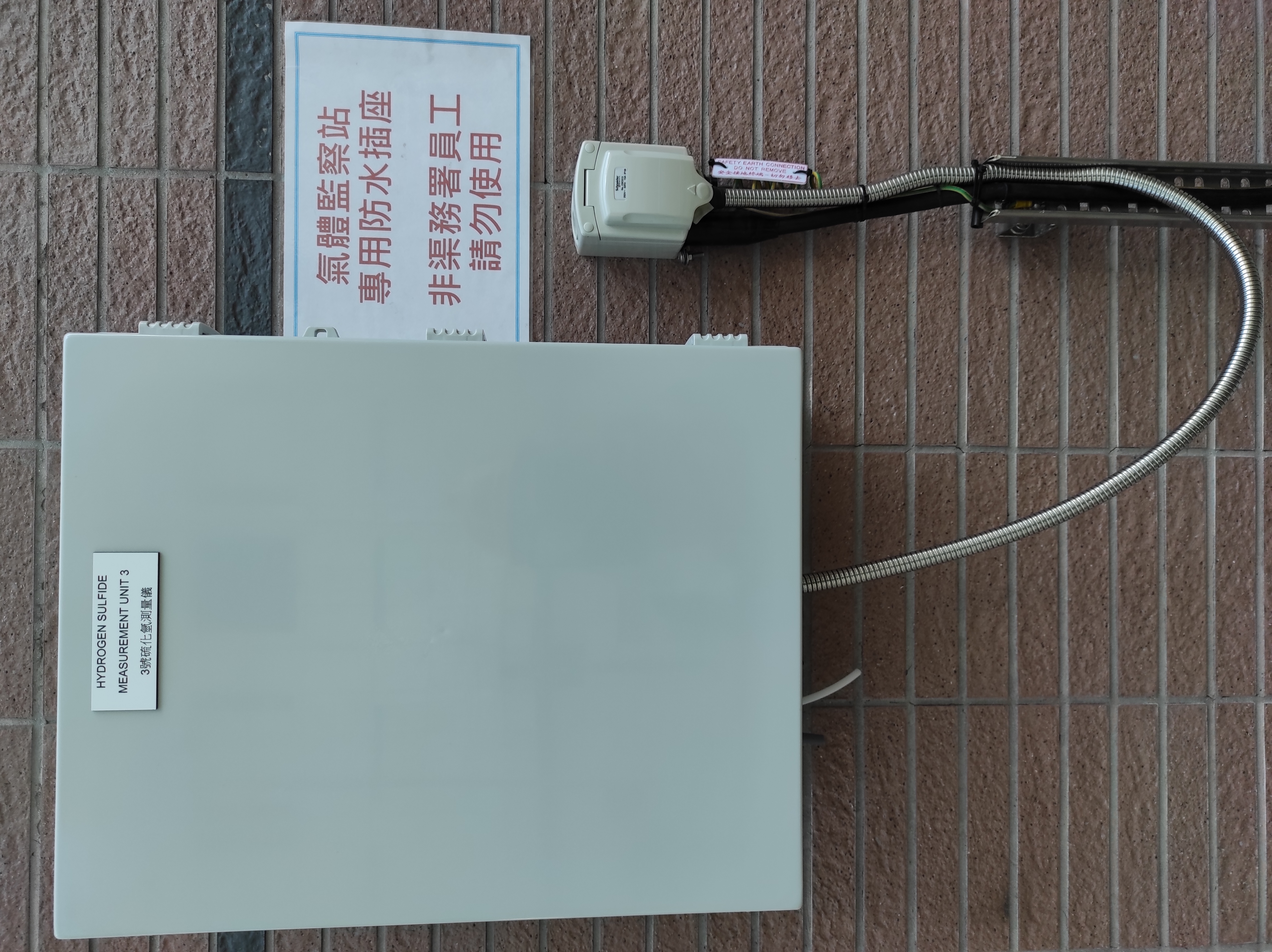 External View of Installed H₂S Measurement Unit Panels 1-6 After Works in DSD Kwun Tong PTW (Typical)